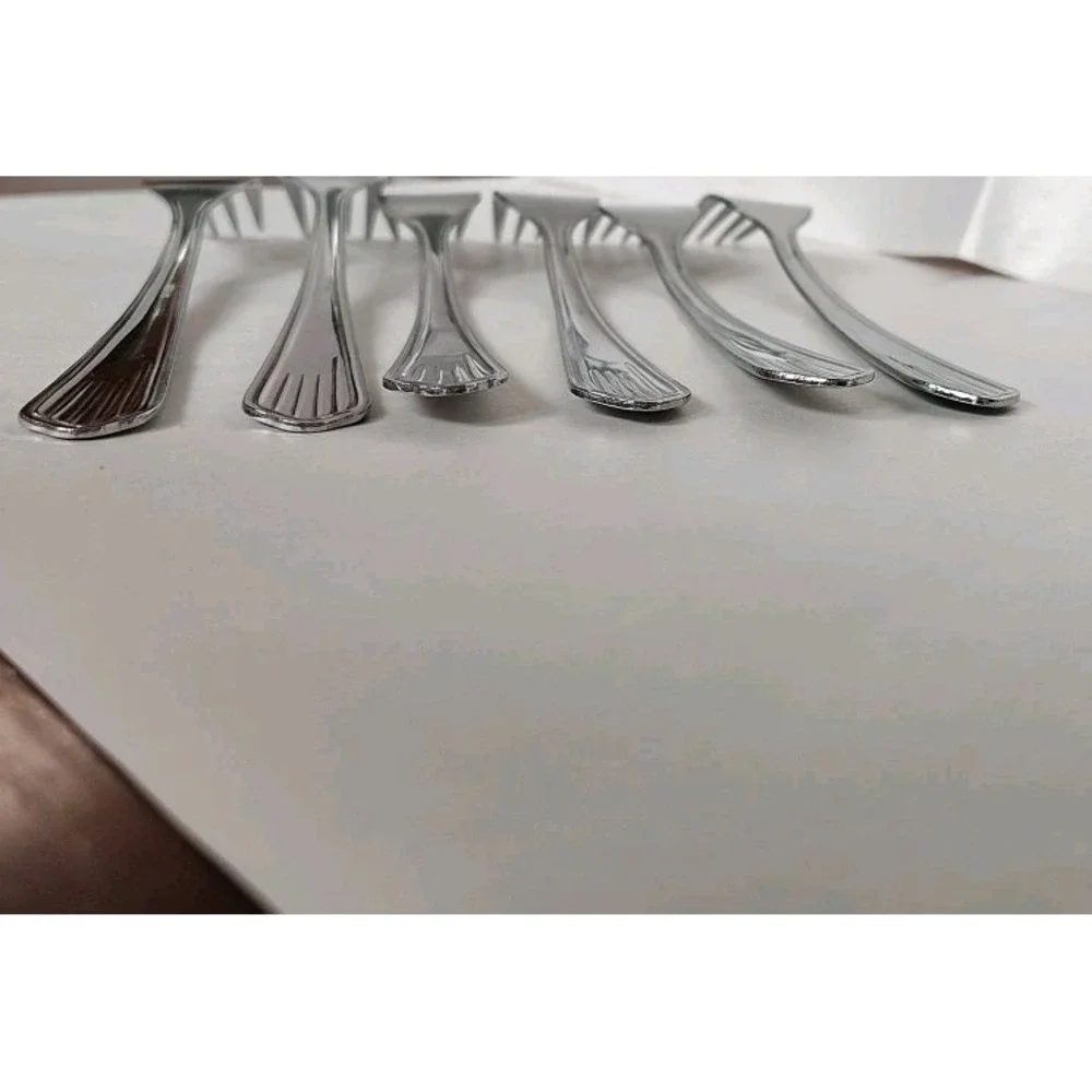 Walco Dinner Forks Stars & Stripes 6 Stainless Steel Forks Vintage Flatware